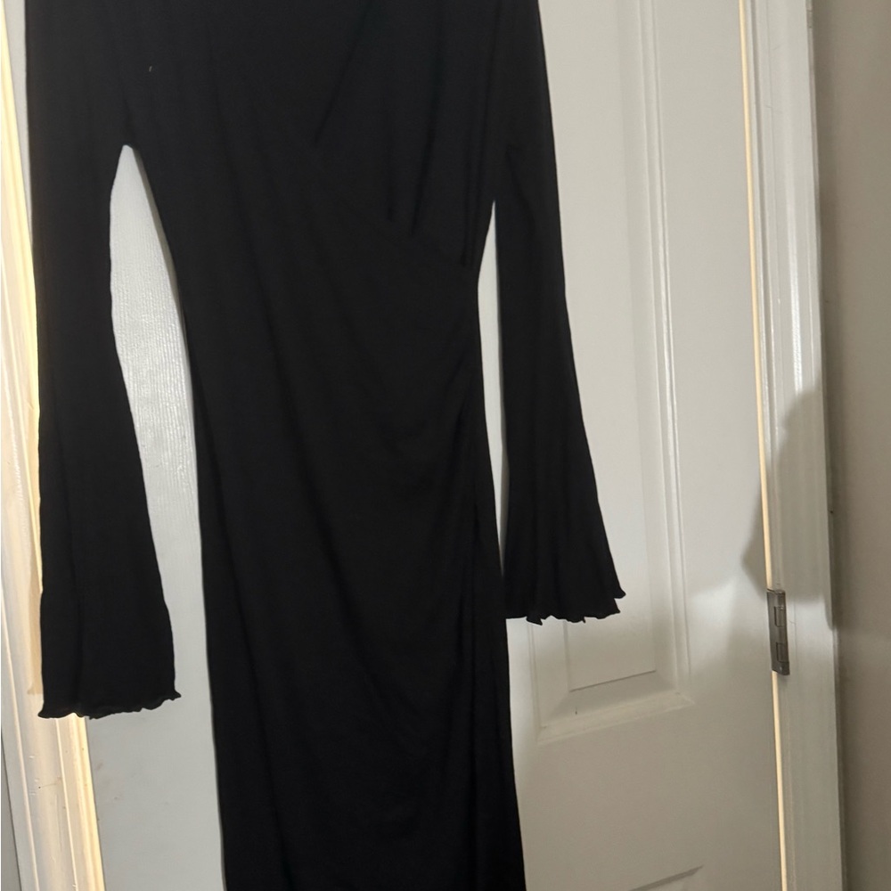 Elegant Black Wrap Dress